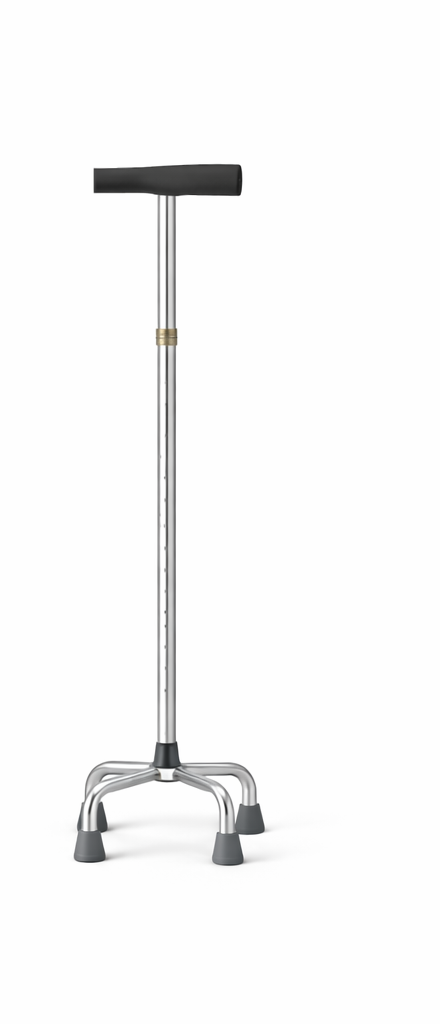 Adjustable Quadripod Walking Stick (4-Leg Base)