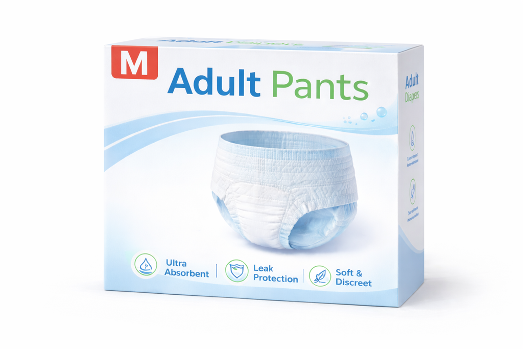 Adult Pants Diapers – Medium (M){SET Of 10}