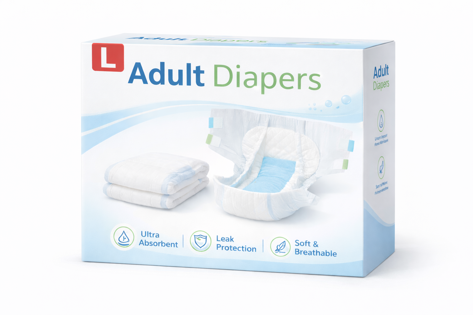 Adult Diapers-L{SET Of 10}