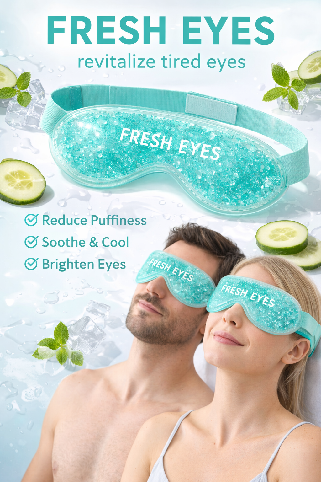 IMD Cool Eye Pack – Reusable Cooling Gel Eye Mask for Eye Relaxation & Puffiness Relief