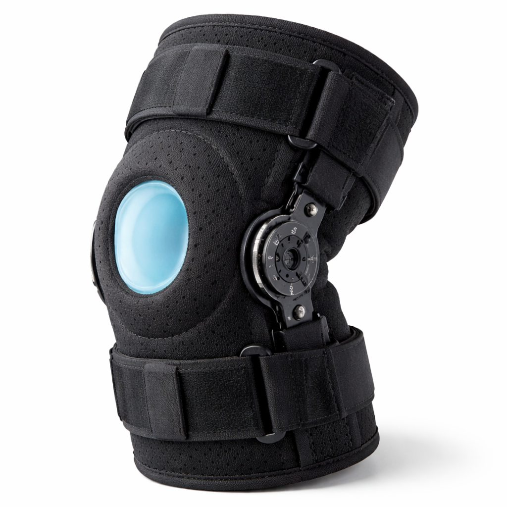 IMD Gel Bi-Axel Hinged Knee Cap – Hinged Knee Support with Gel Pad for Joint Stability