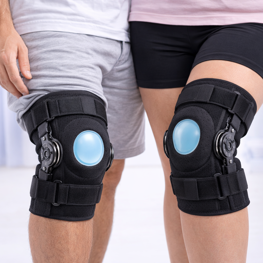 IMD Gel Bi-Axel Hinged Knee Cap – Hinged Knee Support with Gel Pad for Joint Stability