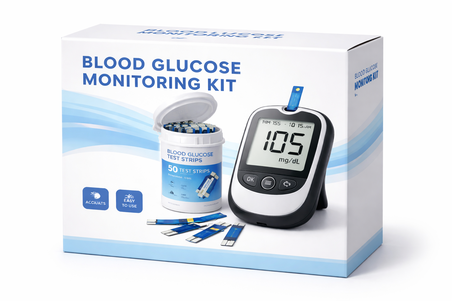Blood Glucose Monitoring Machine + Test Strips25
