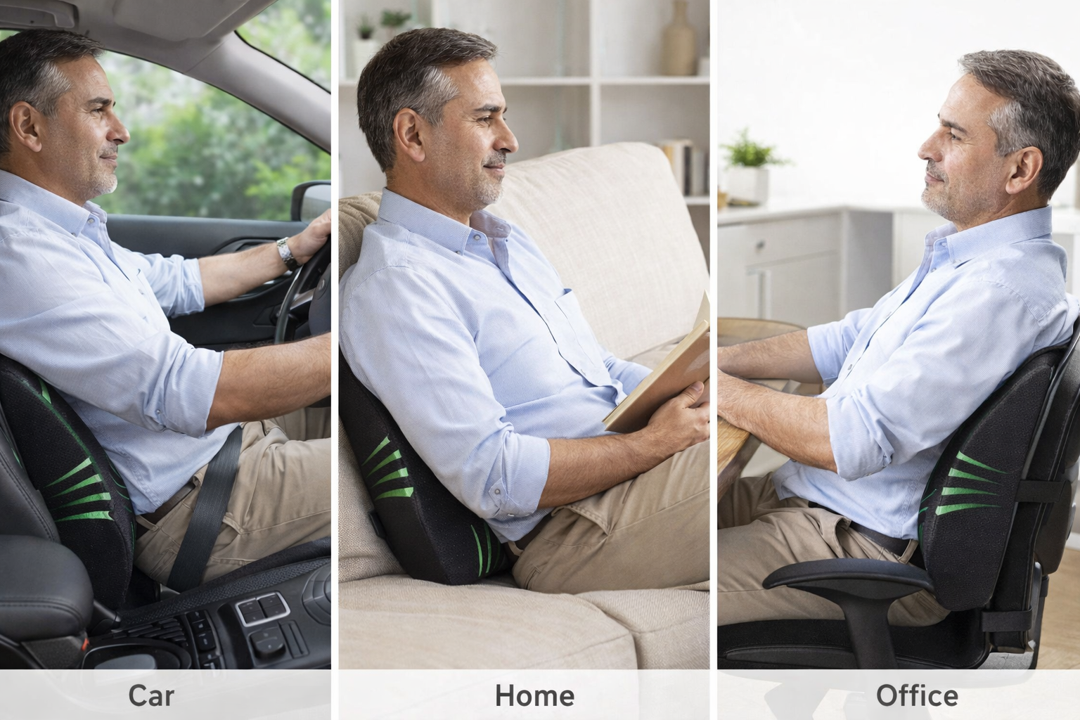 Premium Backrest Cushion | Orthopedic Lumbar Support Cushion for Chair & Wheelchair