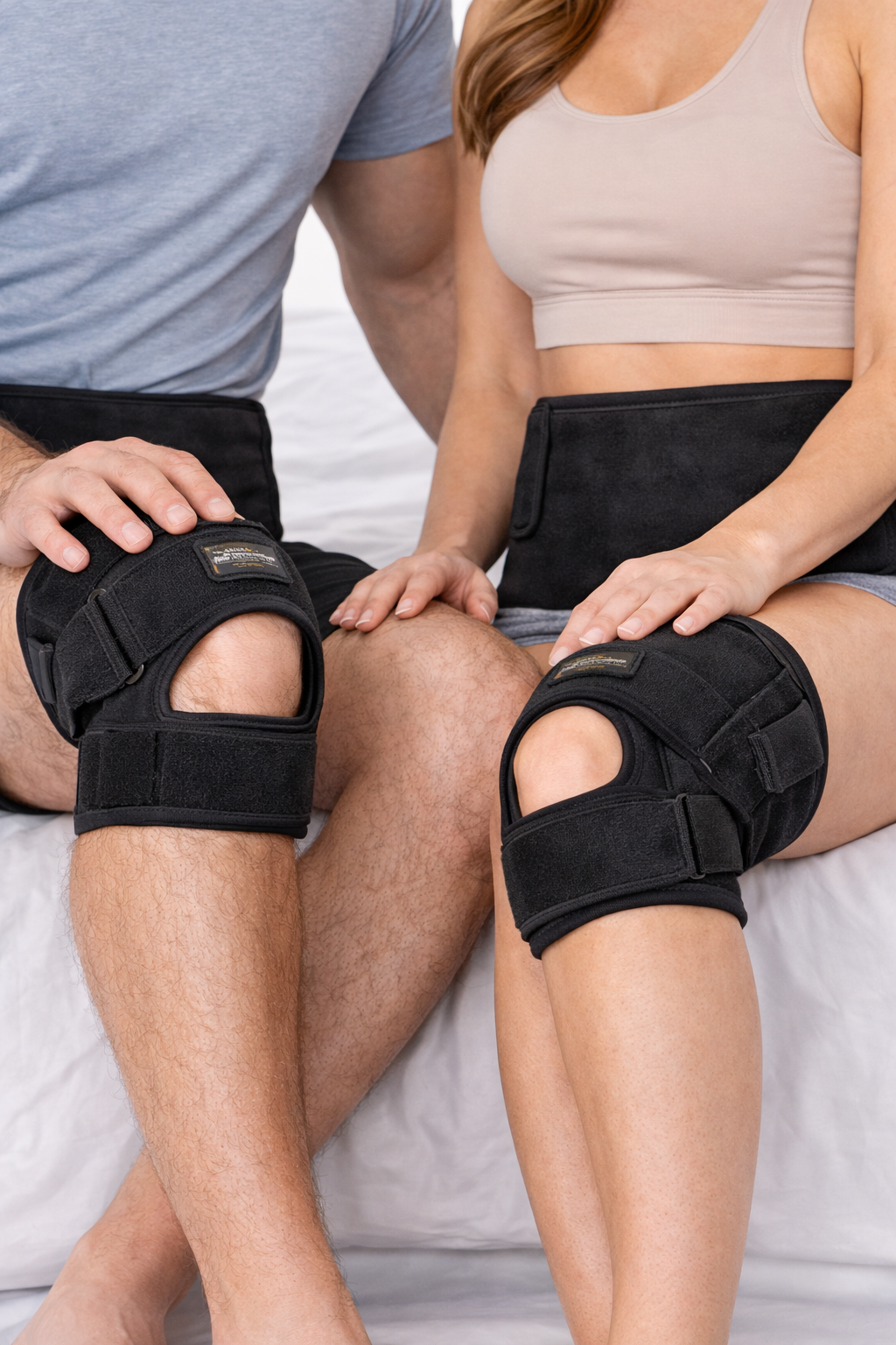 IMD Hinged Knee Support Brace – Adjustable Open Patella Knee Stabilizer (Pair)